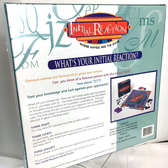 Initial Reaction Where The Names Are The Game Adult Board Game - Picture 7 of 10